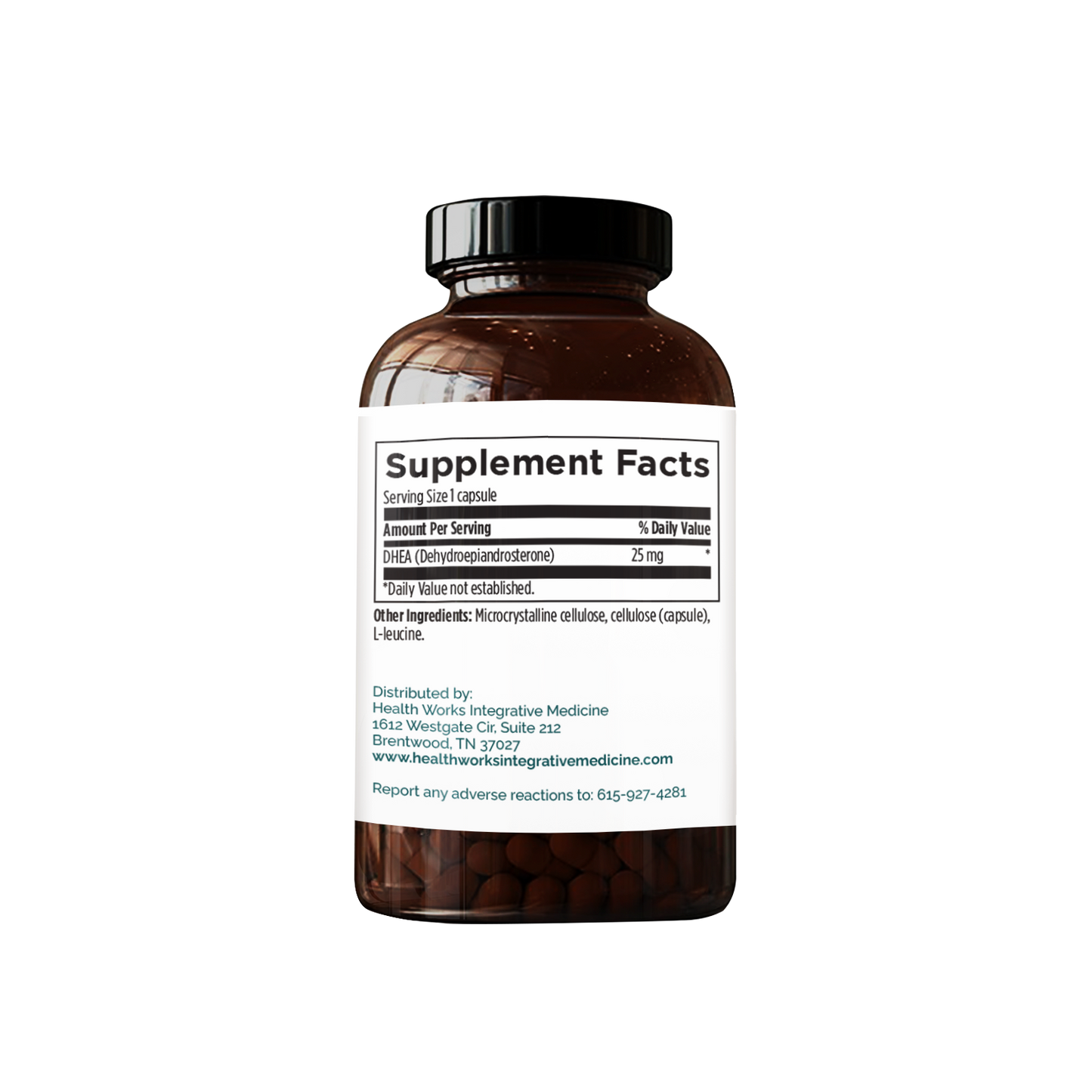 DHEA 25 supplement Sup Facts - Supports hormonal balance, healthy aging, energy levels, and overall well-being.