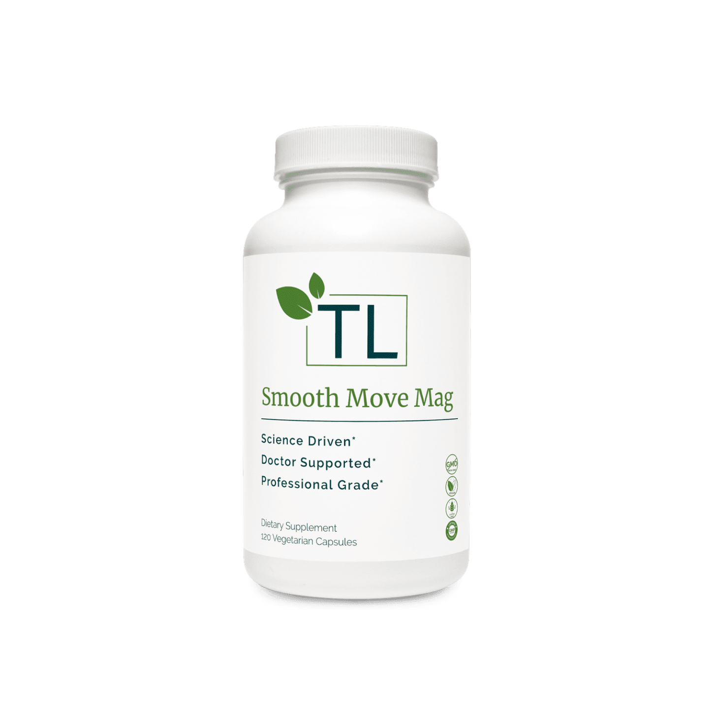 Smooth Move Magnesium supplement bottle - A magnesium formula promoting healthy digestion, bowel regularity, and muscle relaxation.