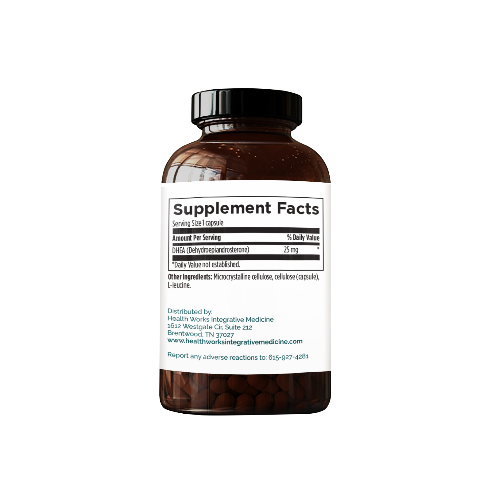 DHEA 25 supplement Sup Facts - Supports hormonal balance, healthy aging, energy levels, and overall well-being.