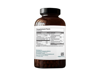 Hormone Balance supplement Sup Facts - A blend of nutrients and herbs promoting healthy hormonal balance and estrogen metabolism.