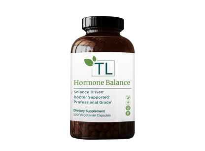 Hormone Balance supplement bottle - A blend of nutrients and herbs promoting healthy hormonal balance and estrogen metabolism.