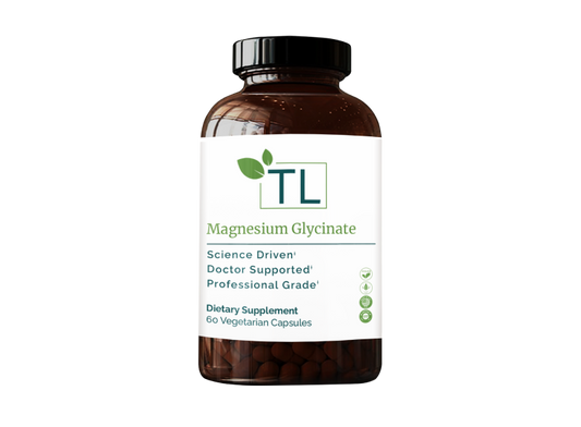 Magnesium Glycinate Complete supplement bottle - A highly absorbable magnesium formula supporting muscle relaxation, nerve function, and overall wellness.
