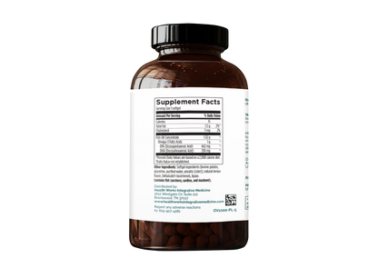 Max Omega supplement Sup Facts - A high-potency omega-3 fish oil supporting heart health, brain function, and joint flexibility.