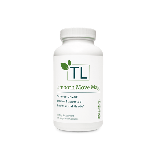 Smooth Move Magnesium supplement bottle - A magnesium formula promoting healthy digestion, bowel regularity, and muscle relaxation.